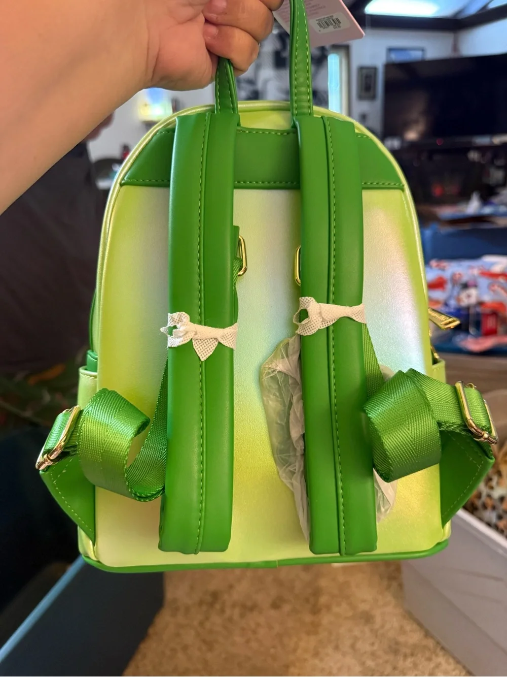 Loungefly  Green Tiana Floral & Pastry Mini Backpack